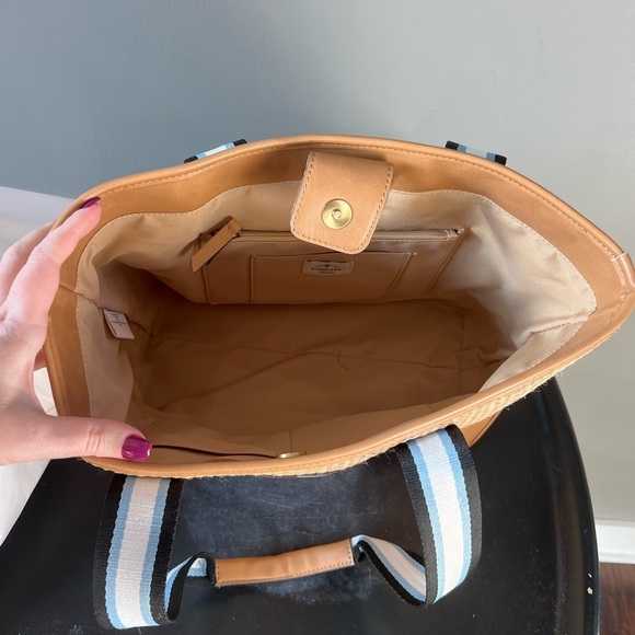 St John’s Bay Straw Tote Bag with Striped Handles - Picture 6 of 8